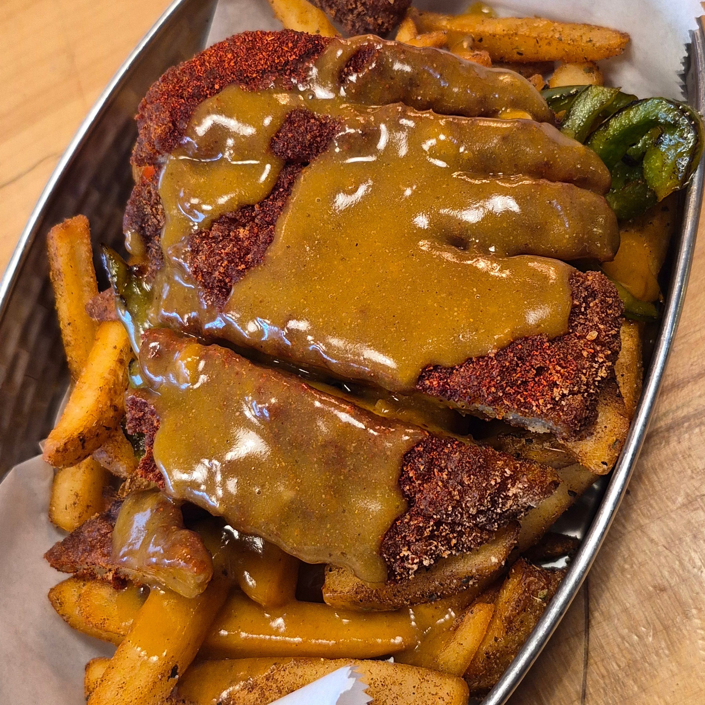 Salt & Pepper Chicken Katsu And Chips.