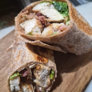 Grilled Chicken Caesar Wrap with Bacon