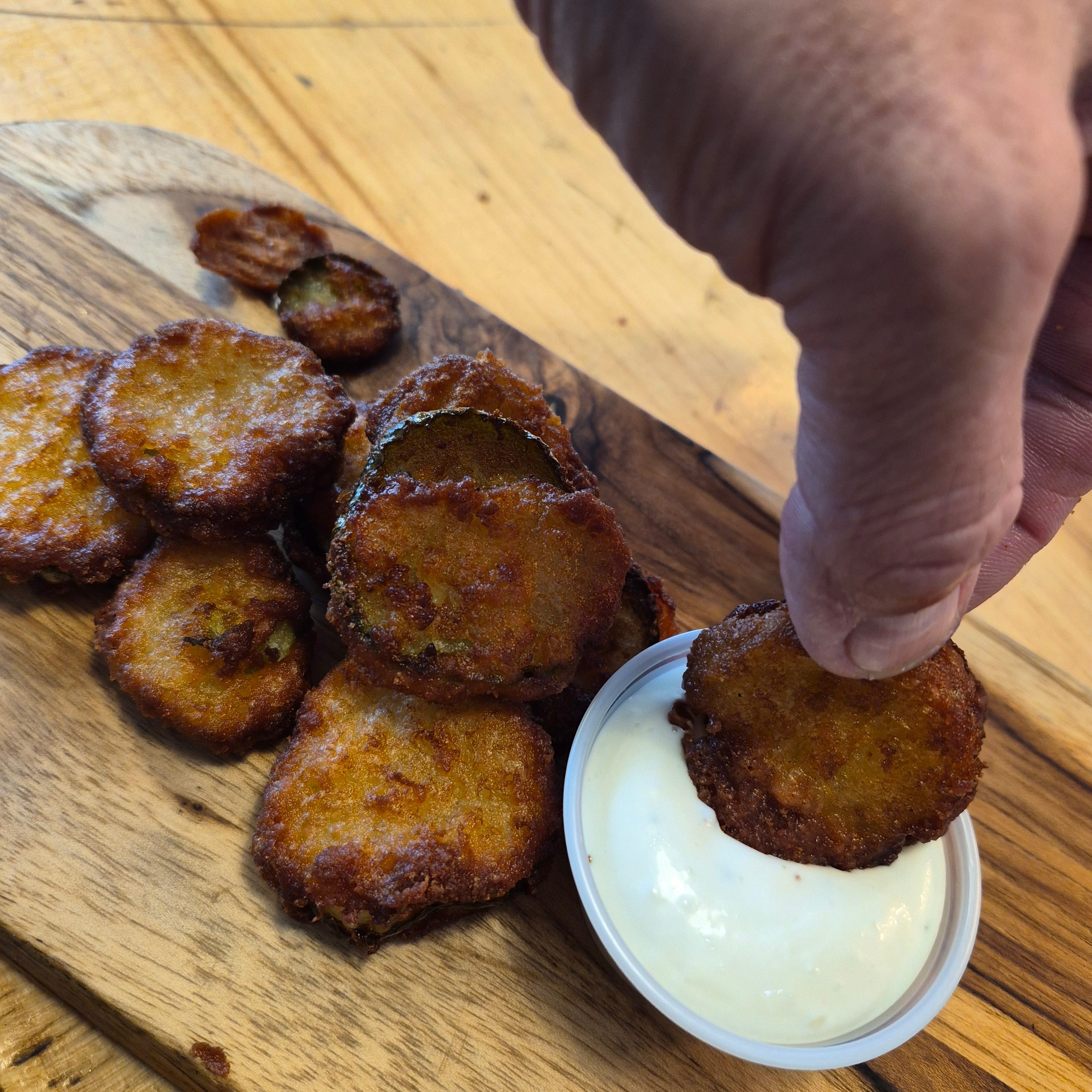 Frickles!  - Battered, fried pickle slices.